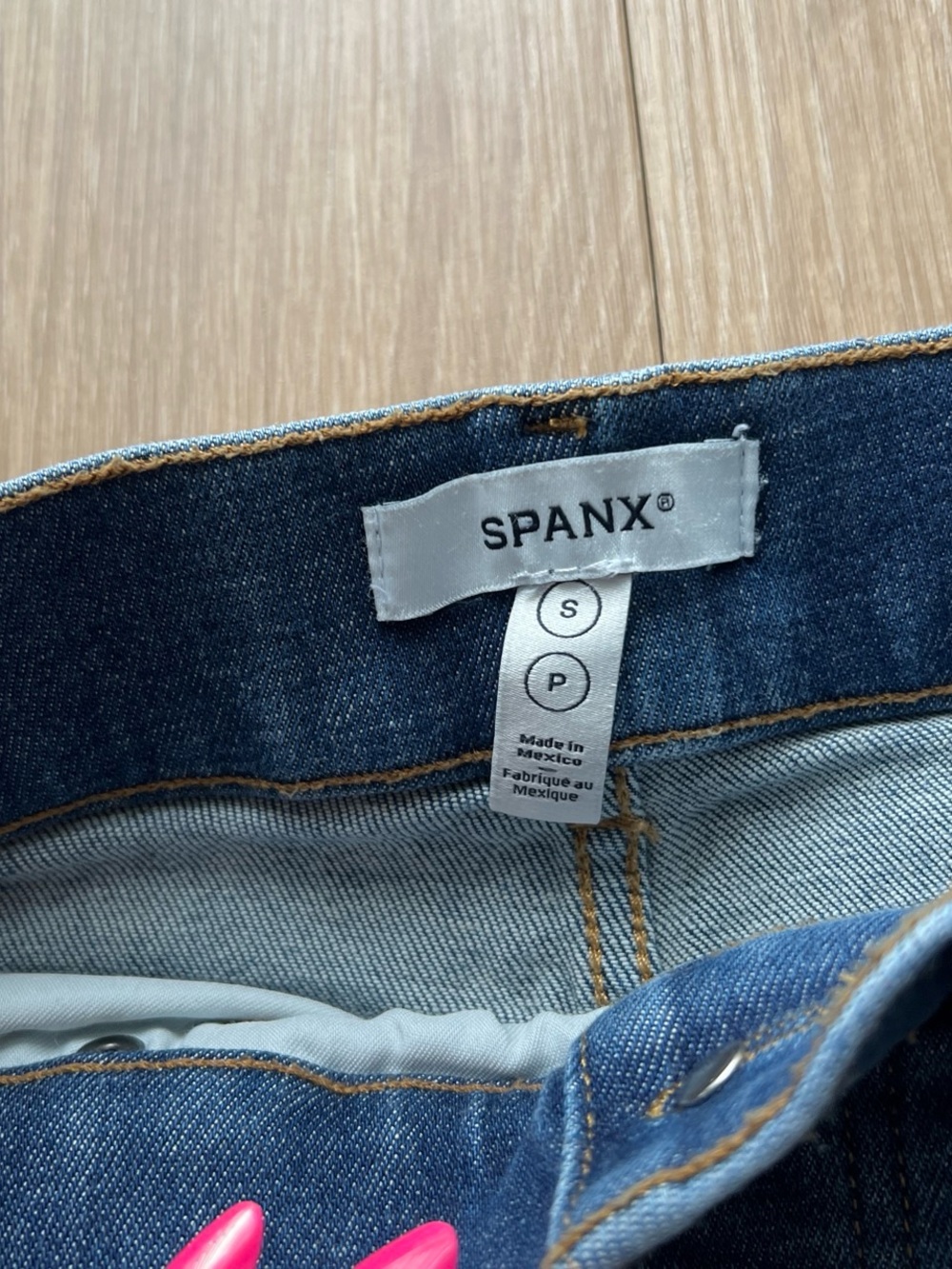 SPANX Dark Blue Wide-Leg Jeans Size Small Petite - Picture 5 of 5